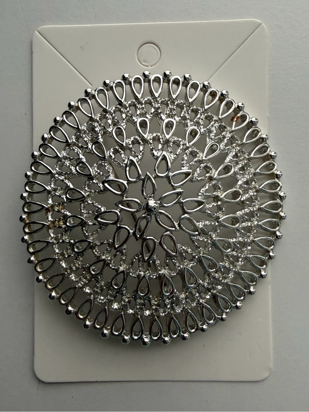 Vintage Sarah Coventry Venetian SilverTone Filigree Brooch